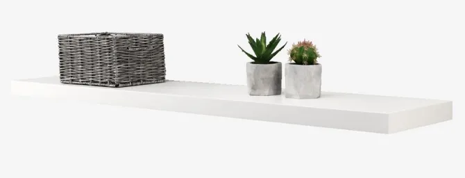 Svævehylde ABILD 120x24 hvid