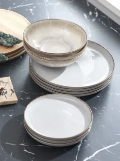 Tallerken FERDUS Ø19cm porcelæn grå