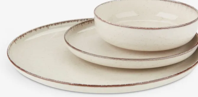 Tallerken FERDUS Ø19cm stentøj beige