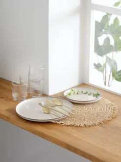 Tallerken FERDUS Ø27cm stentøj beige