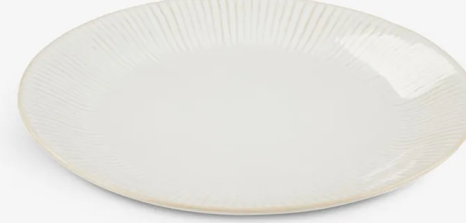 Tallerken STEFFEN Ø21 cm lertøj hvid