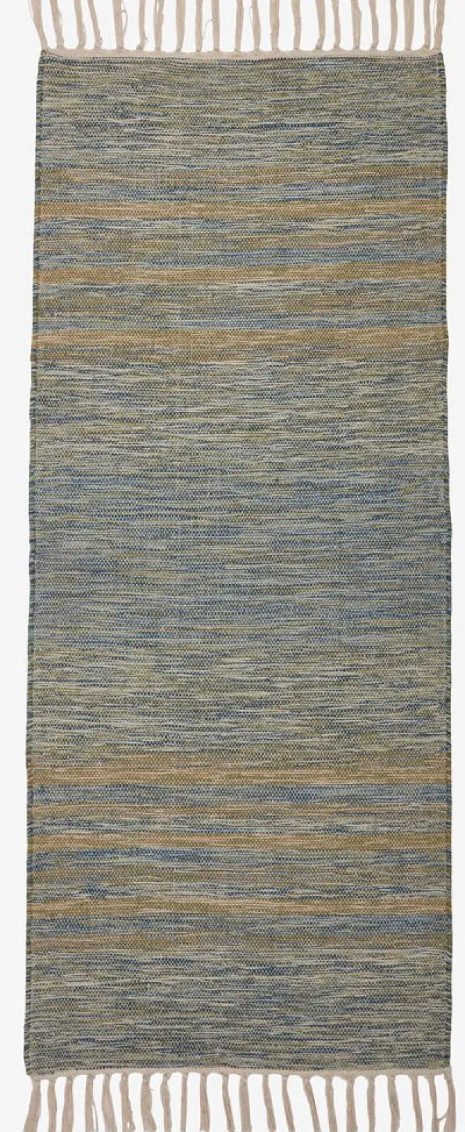 Tæppe KUBJELLE 65x160 grøn/blå