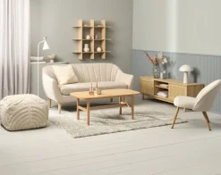 TV-bord HALMSTAD 2 skydelåger egefarve