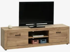 TV-bord LINTRUP 2 låger lys egefarve
