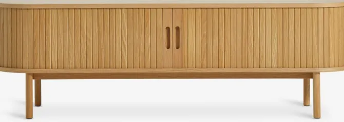 TV-bord LYNGVIG 160cm 2 jalousilåger eg natur