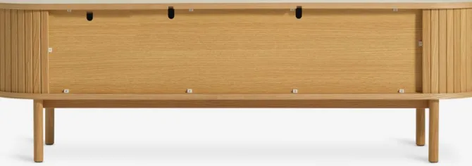 TV-bord LYNGVIG 160cm 2 jalousilåger eg natur