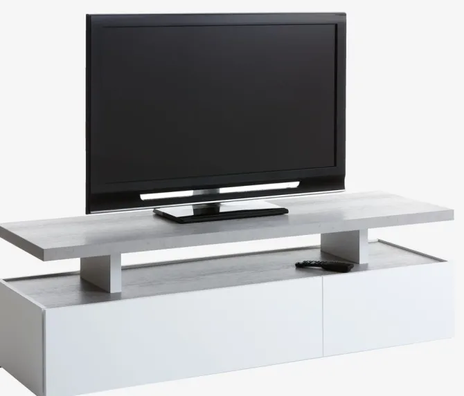 TV-bord TOFTLUND hvid/beton