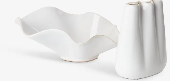 Vase CARLO B13xL8xH17cm grå