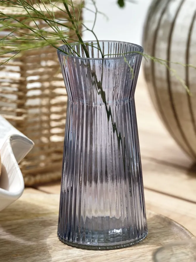 Vase HILBERT Ø8xH16cm blå
