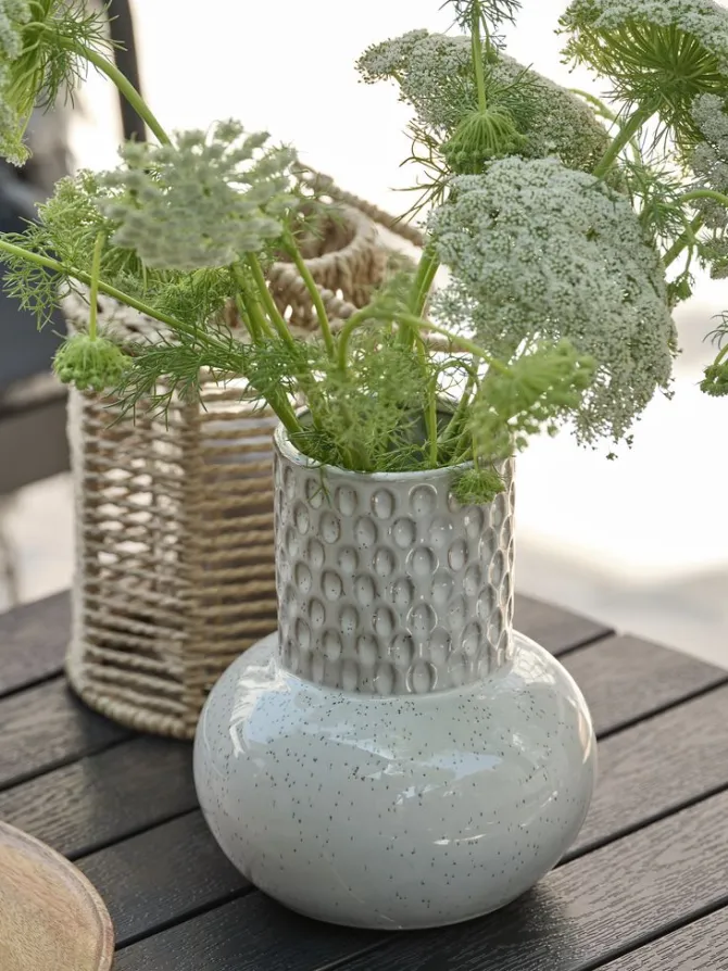Vase INGBERT Ø15xH18cm hvid