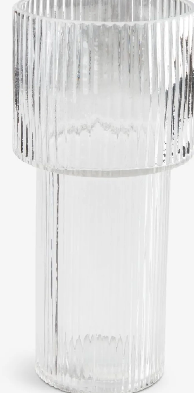 Vase RUNE Ø12xH25cm klar