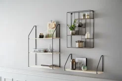 Væghylde HEJLSMINDE 3 hylder sort/natur