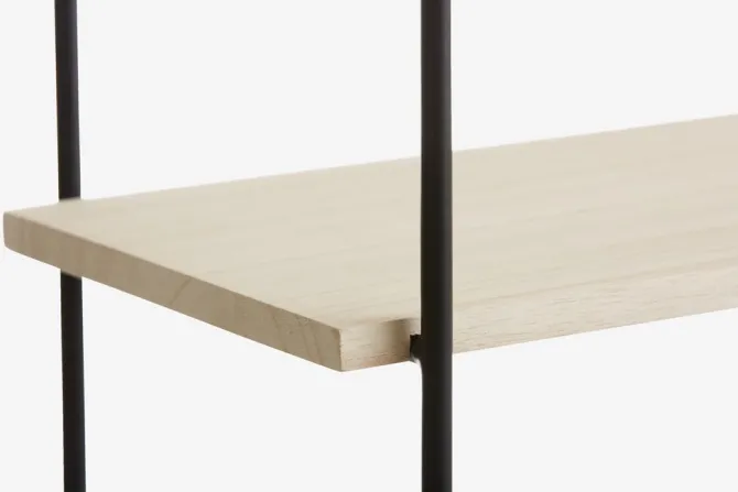 Væghylde HEJLSMINDE 3 hylder sort/natur
