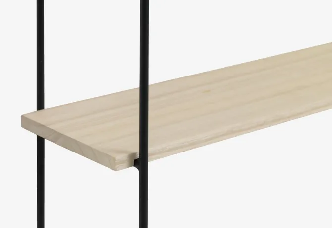 Væghylde HEJLSMINDE 6 hylder sort/natur