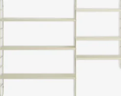 Væghylde VANDRUP 6 justerbare hylder beige