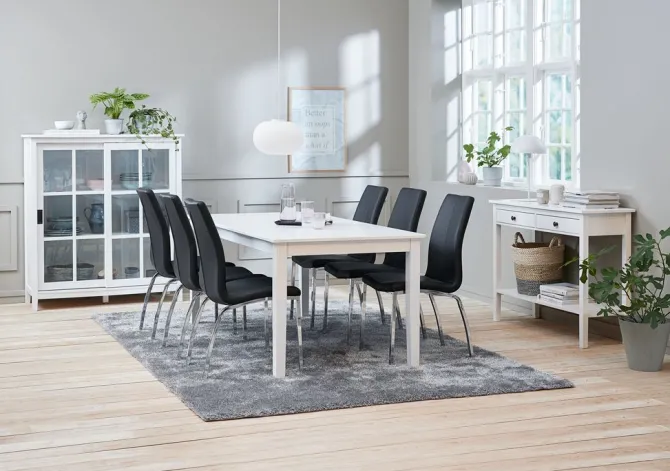 Vitrineskab NORDBY 2 låger hvid