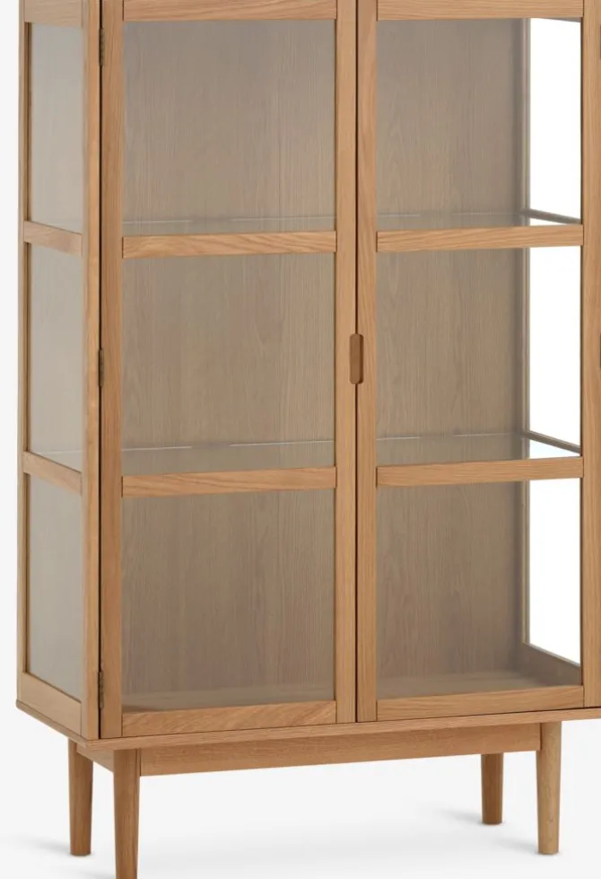 Vitrine VESTERBY lav 2 låger eg natur
