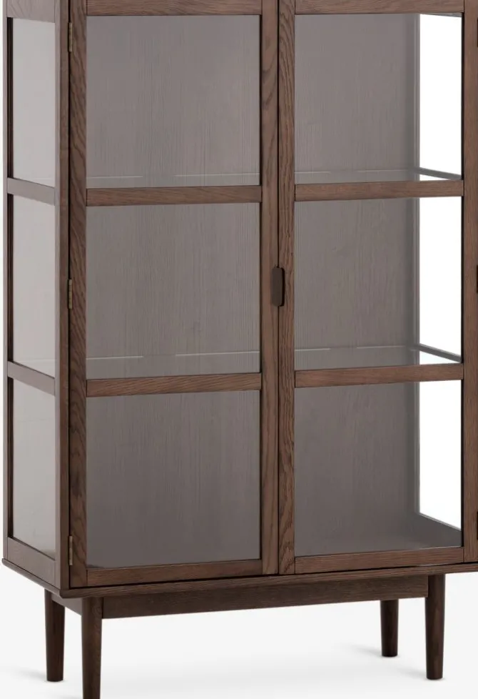 Vitrine VESTERBY lav 2 låger mørk eg
