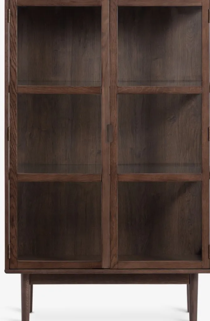 Vitrine VESTERBY lav 2 låger mørk eg